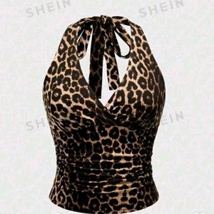 PRICE DROP Y2k Leopard Print Halter Top