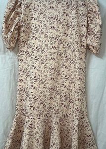 Floral Print Ruched Dress