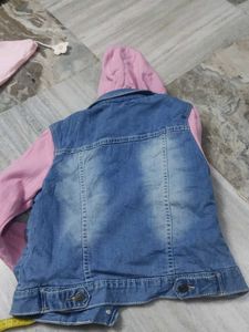 Denim Jacket with Kitty Details