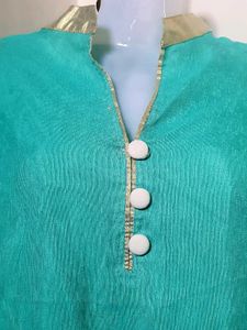 Teal &amp; Silver Trim Tunic