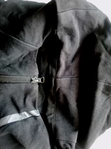 Adidas Black Men&#39;s Hoodie With Zipper