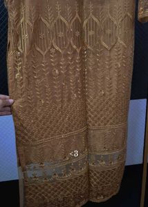 Elegant Golden Embroidered Salwar Kameez