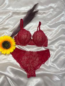 Red Lace Lingerie Set