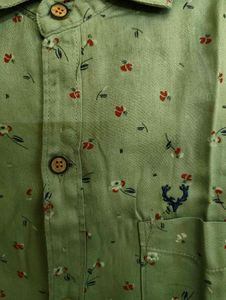 Stylish Green Printed Shirt