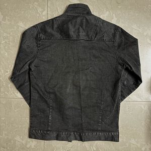 Dark Wash Denim Moto Jacket