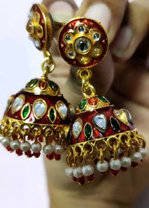 Red Jhumkas