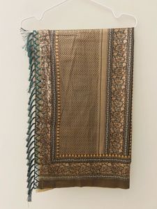 Mehendi Green Kalamkari Tussar Silk Saree