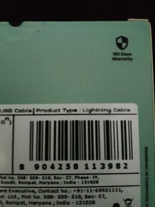 Ambrane tangle-free Usb To Lightning Cable