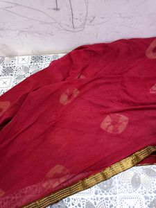 Chiffon Fabric Dupatta Maroon Colour