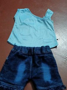 Cute Girls' Top & Shorts Set