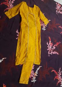 Yellow Embroidered Kurta Set