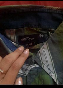 SeQel Slim Fit Checkered Shirt for men