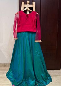 Brand New Majenta Blue Lehngha Choli Embroidered