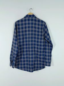 Navy Blue Checks Shirt (Men&#39;s)
