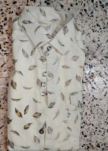 Feather Print Casual Shirt