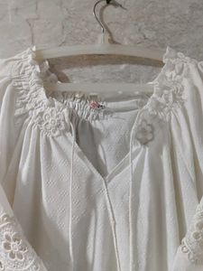 Vintage White Lace Maxi Dress