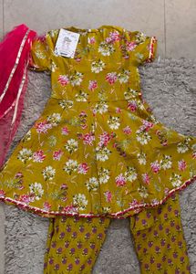Gota Patti Girls Anarkali Set