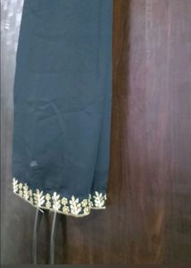 Elegant Embroidered Black Kurta set