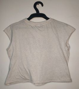 Max Beige Boxy Fit Top