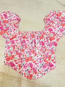 Floral Print Crop Top