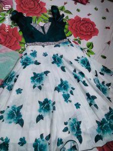 Floral Green Ethnic Gown