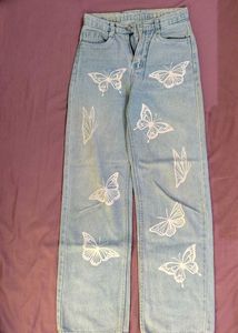Butterfly Print Jeans