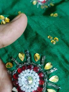 Green Embroidered Salwar Suit