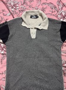 Wodhe Geometric Polo T-shirt