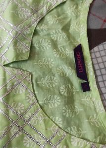 Shrishti Lime Green 💚 Cotton &#34;L&#34; Kurta