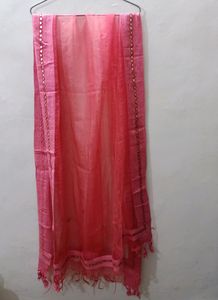 New Net Dupatta With Mirror Work &amp; Tussels