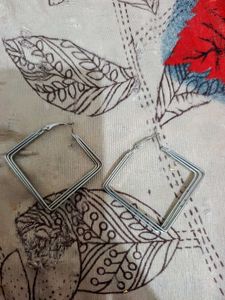 Geometric Square Hoop Earrings