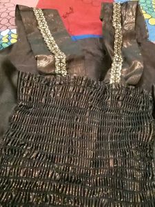 Brown Beaded Girls Top