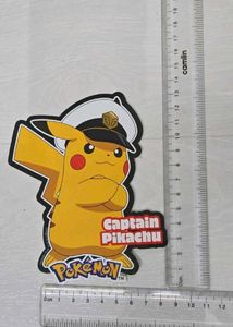 PROMOTIONAL STICKER NISSIN RAMEN CAPTAIN PIKACHU