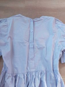 Light Lavender Pelum Puff Sleeve Top