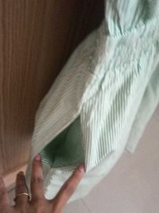Green White Romper
