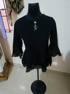 Black Peplum Top