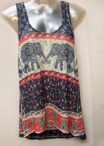 Tops For Rs.99 Only/ Boho Elephant Print Tank Top