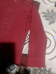 Burgundy Embellished Dress