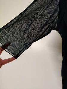 Black Net Top With Stone Work Around The Neck Line