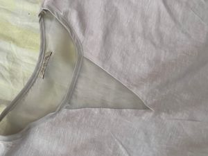 Sheer back tee shirt top