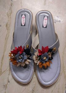 Floral Embellished  Sandals New