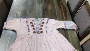 Embroidered indo-western dress