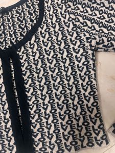 Patterned Knit Cardigan