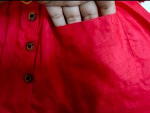 New Red And White Colour Frock