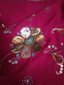 Rose Colour Festive Saree