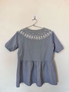 Korean-style Double-Breasted Smock Dress with an O