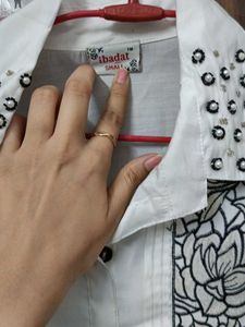 White Embroidered Kurta Set