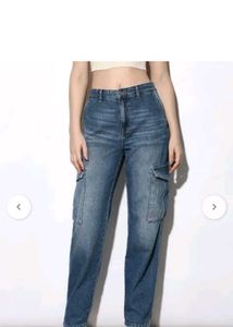 LOWEST PRICE‼️‼️ Blue Denim Cargo Pants