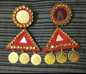 Mahalaxmi Coin Earring
