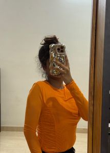 Orange Long Sleeve Top
